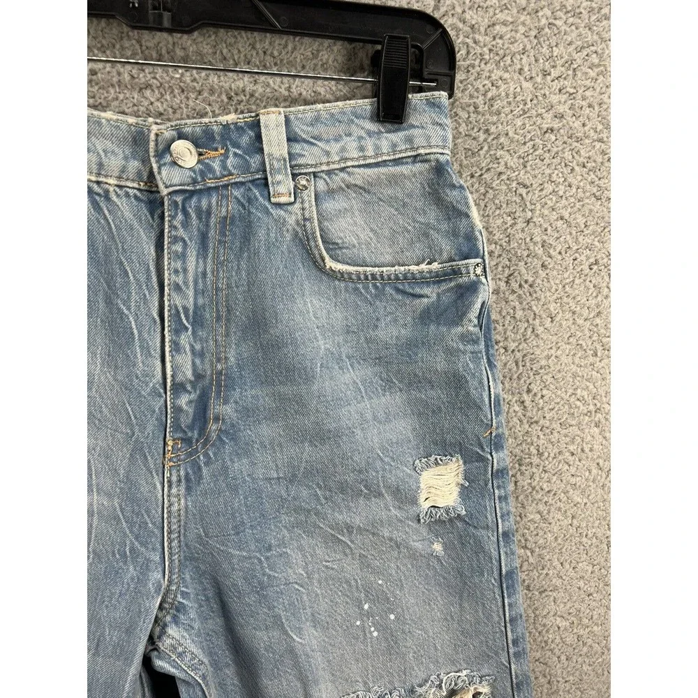 New Free People With The Band Relaxed Jeans LA Blue - Picture 5 of 12